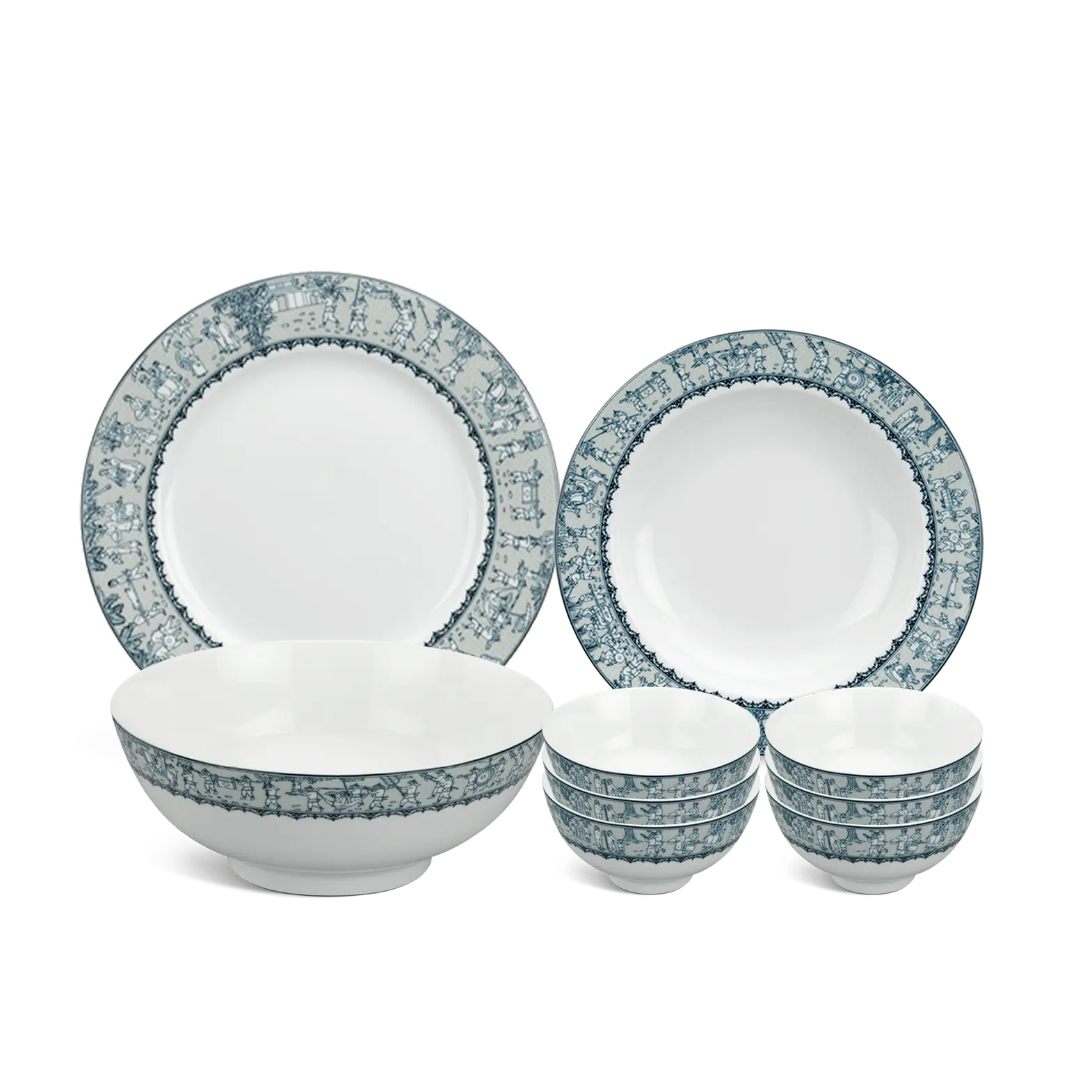 Bộ đồ ăn 9 sản phẩm - Jasmine - Vinh Quy Nhạt