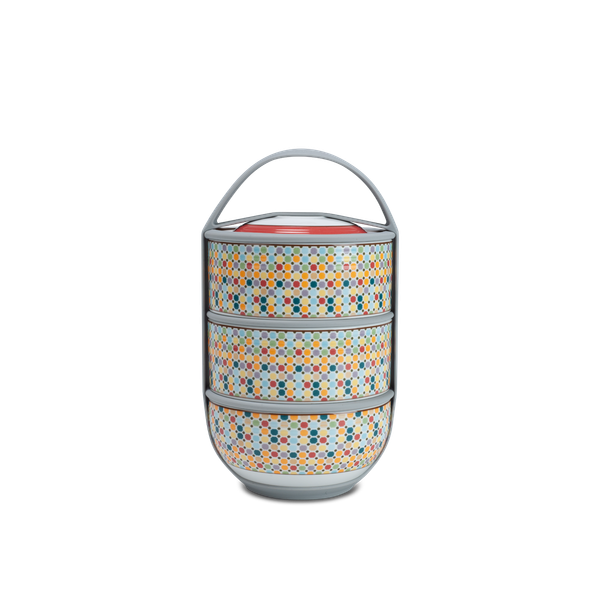 Hộp dưỡng sinh 3 tầng 12.5 cm - Mosaic