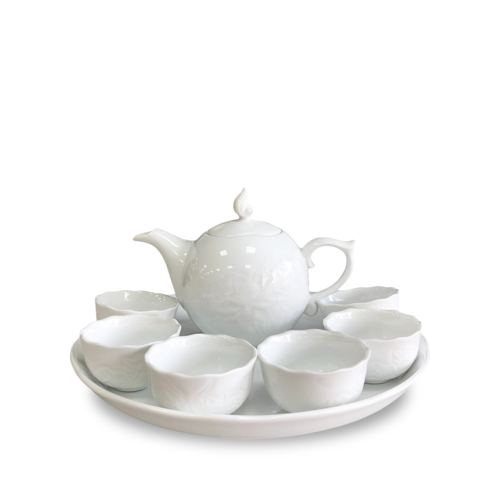 Bộ trà 0.3 L - Sen - Trắng