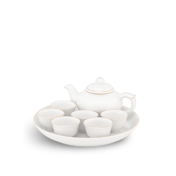 Bộ trà 0.35 L - Jasmine -Viền Chỉ Vàng