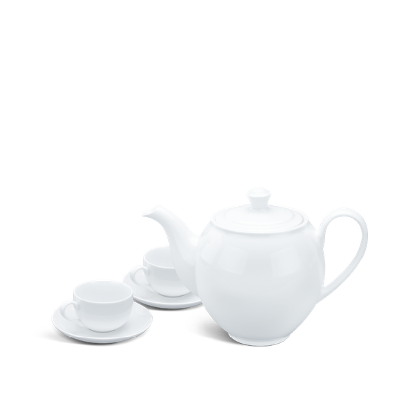 Bộ trà Camellia - Trắng