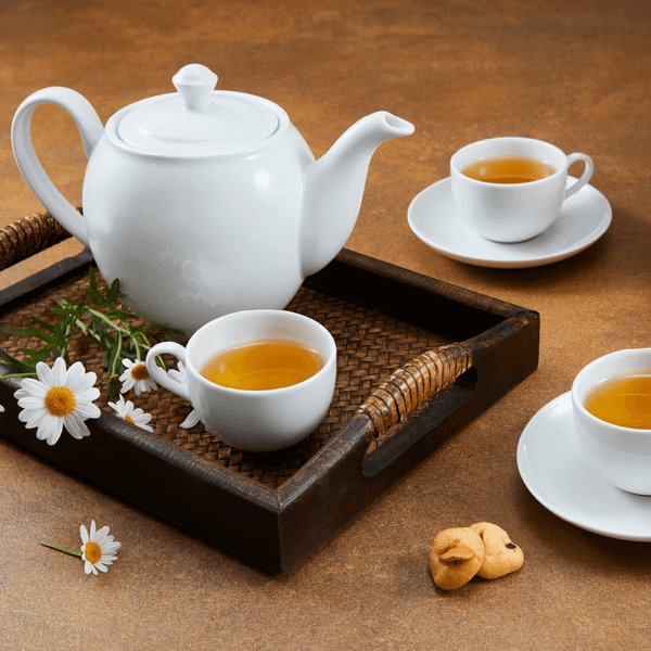 Bộ trà Camellia - Trắng