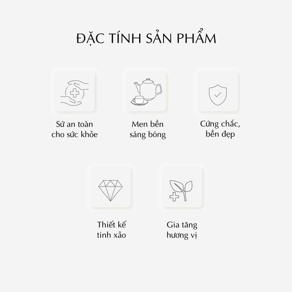 Bộ trà elip 0.47 L - Anna - Thiên Kim