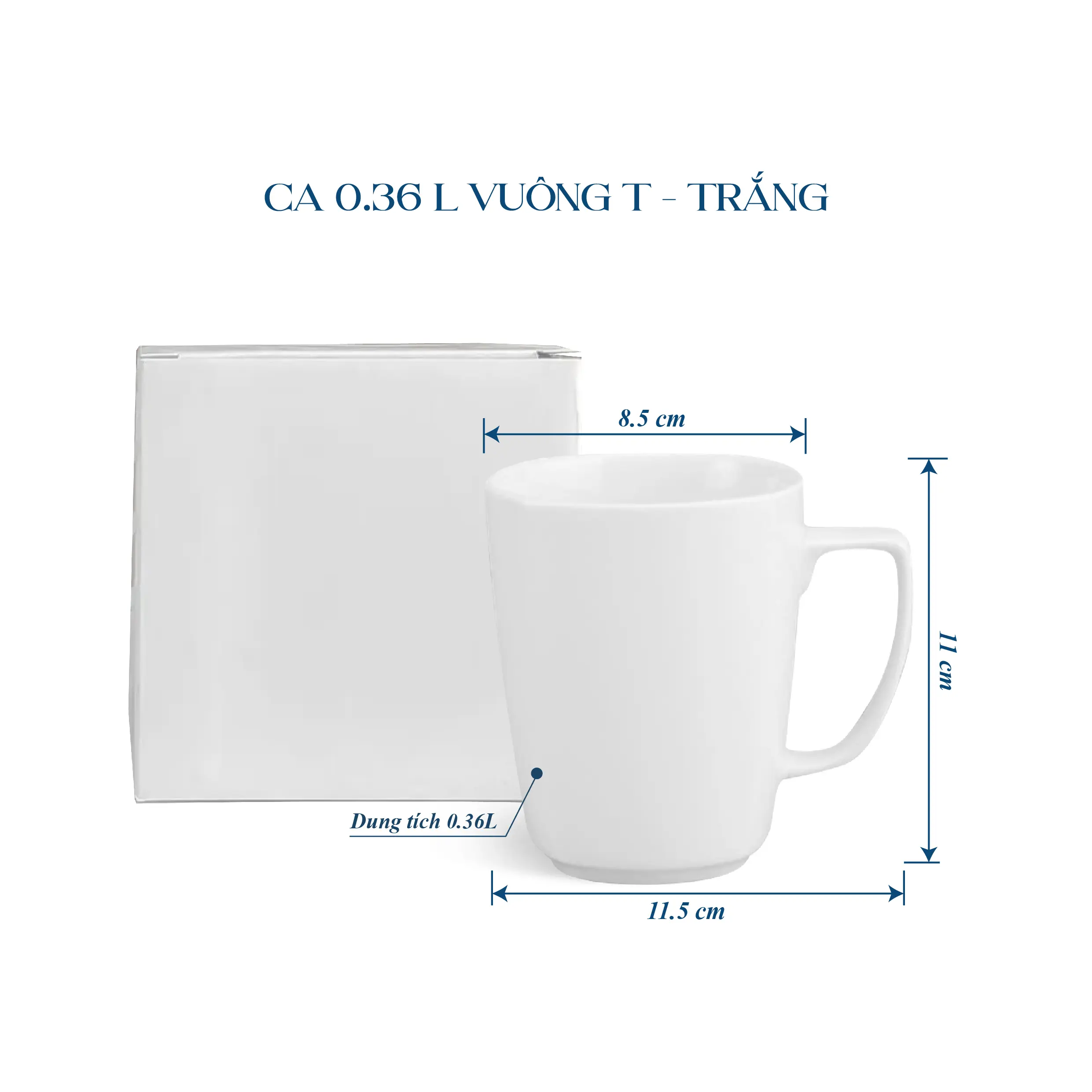 Ca 0.36 L Vuông T - Trắng