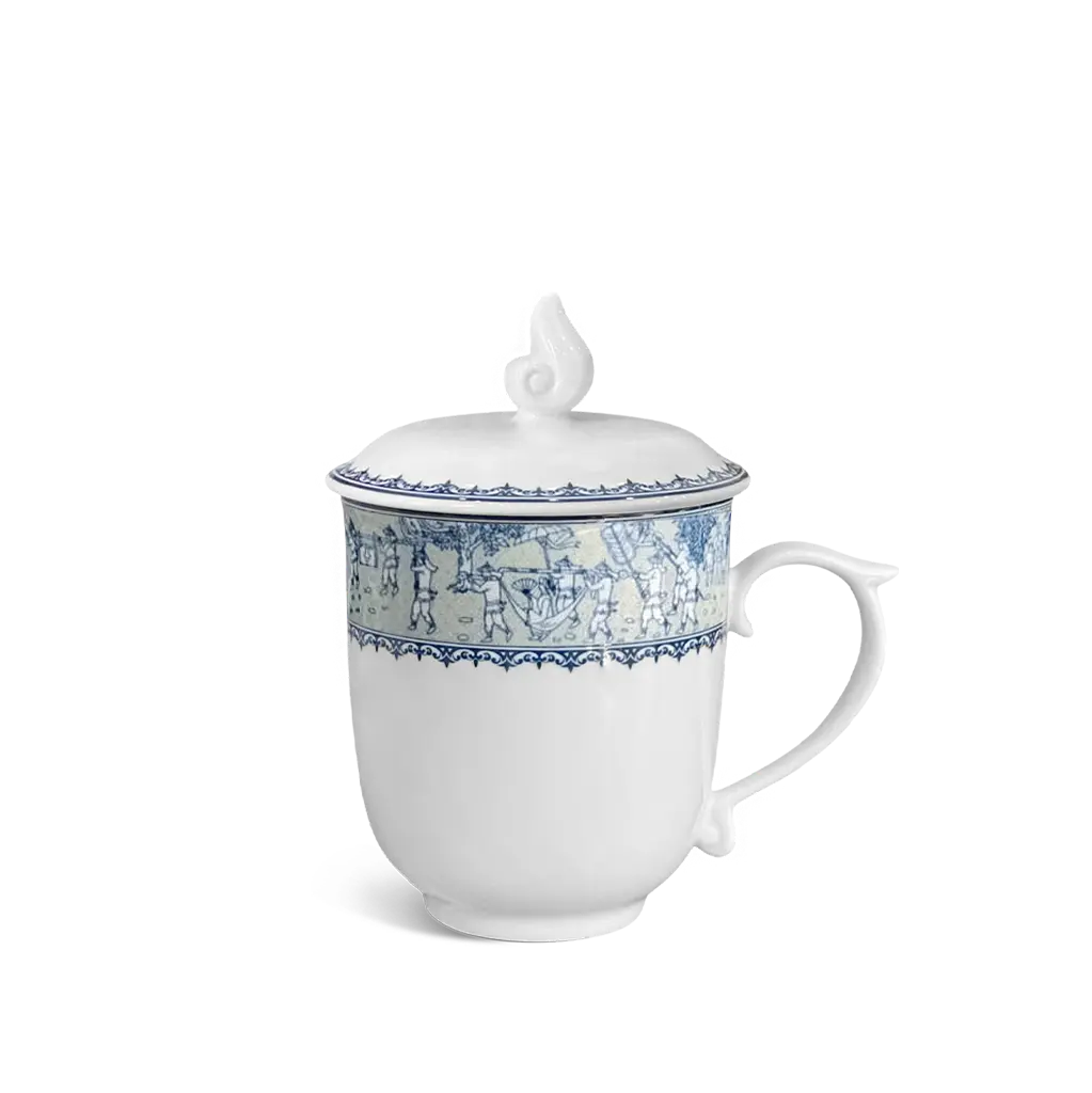 Ca Trà 0.30L + Nắp Mẫu Đơn Vinh Quy Nhạt