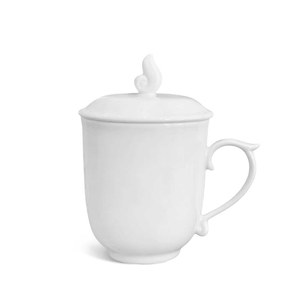 Ca trà 0.30 L - Mẫu Đơn - Trắng
