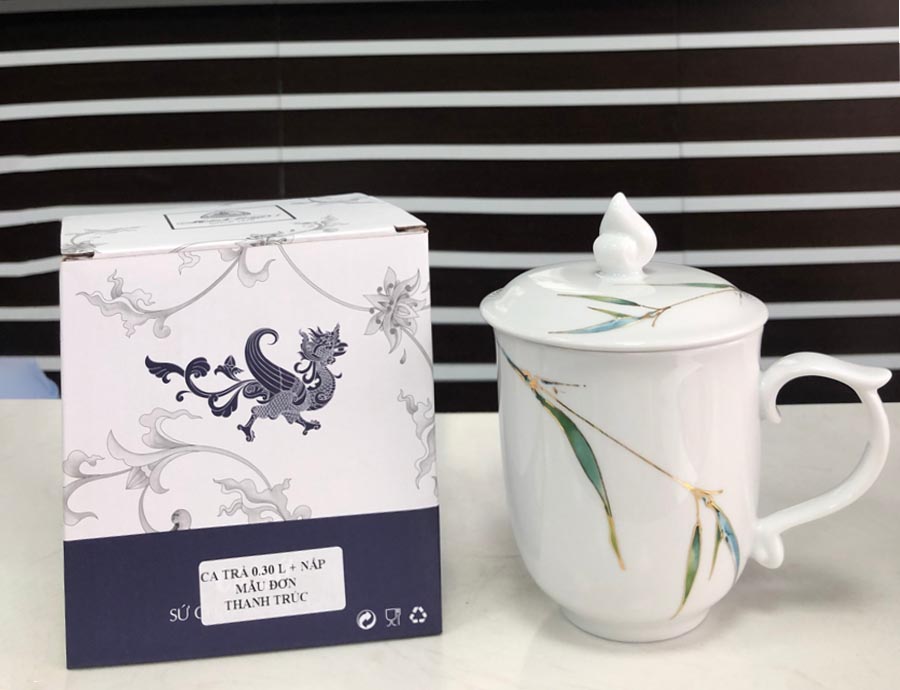 Ca trà 0.30 L + nắp - Mẫu Đơn IFP - Thanh Trúc
