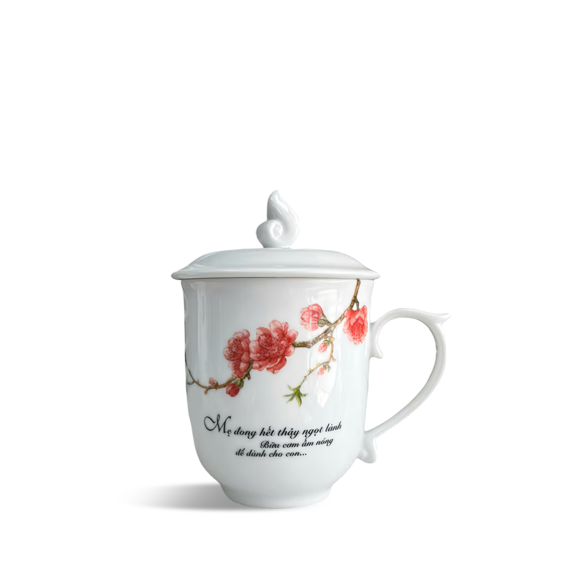 Ca trà 0.30 L + nắp (hoa) MAU DON Đào & LC3