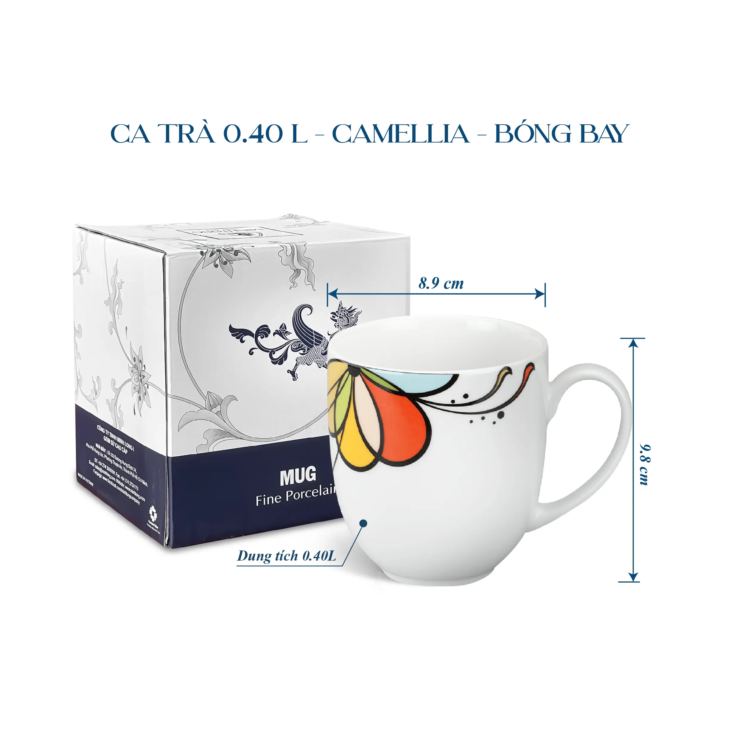 Ca trà 0.4L Camellia - Bóng Bay