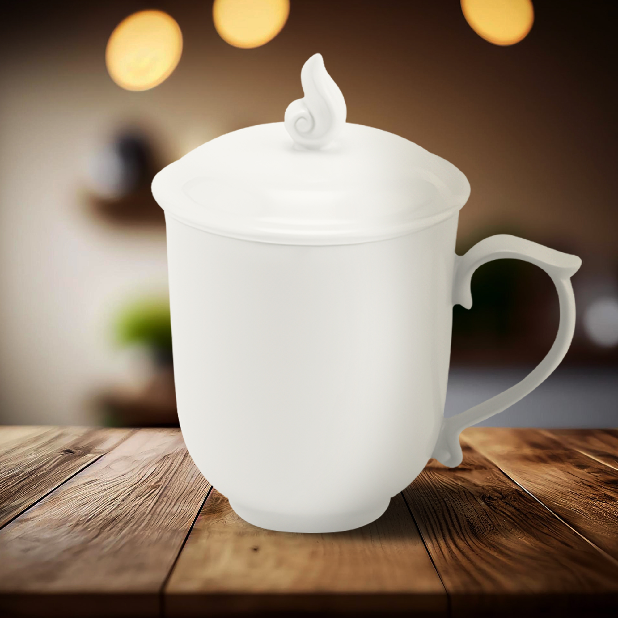 Ca trà 0.30 L - Mẫu Đơn - Trắng