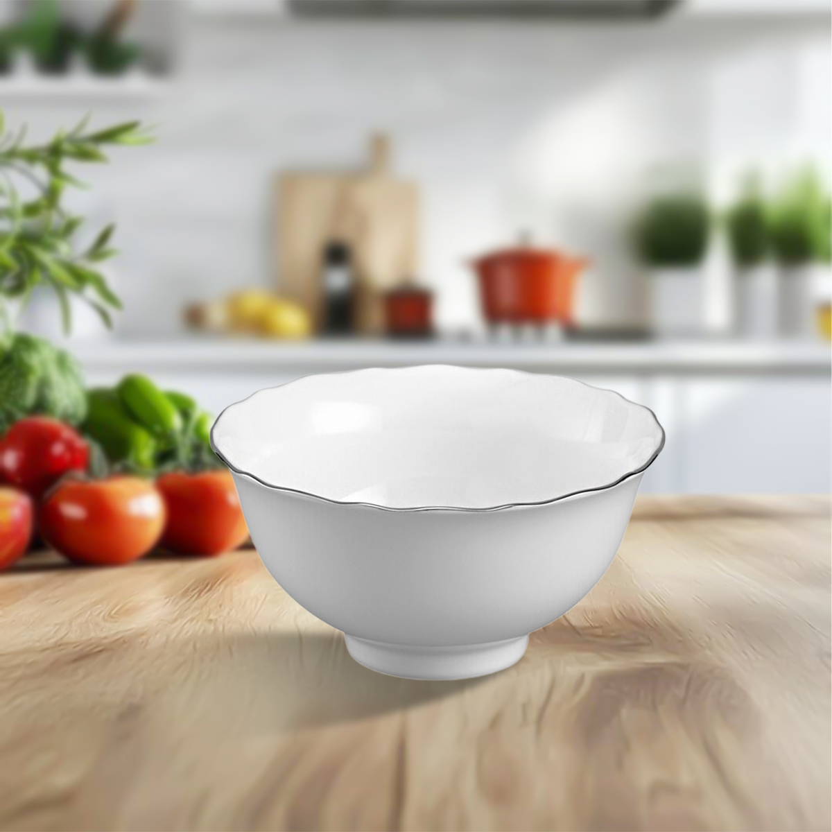 Chén cơm 11.5 cm - Mẫu đơn IFP - Chỉ Bạch Kim