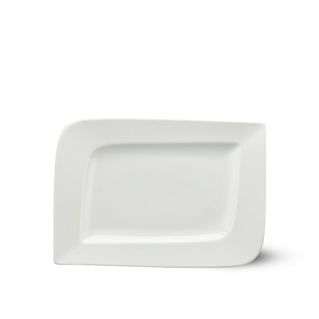 Dĩa chữ nhật 33 x 23 cm anh vũ Lys Trắng Ngà