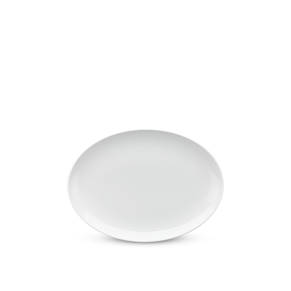 Dĩa elip - Camellia - Trắng