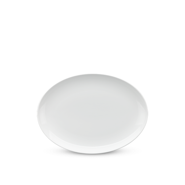 Dĩa elip 28cm - Camellia - Trắng