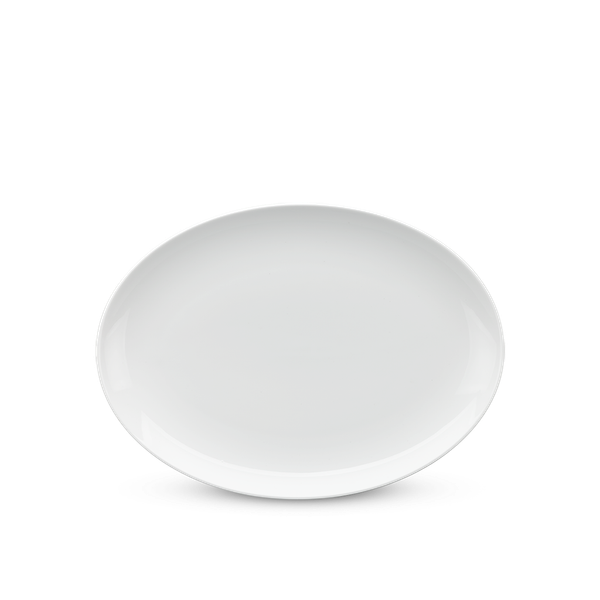 Dĩa elip 28cm - Camellia - Trắng