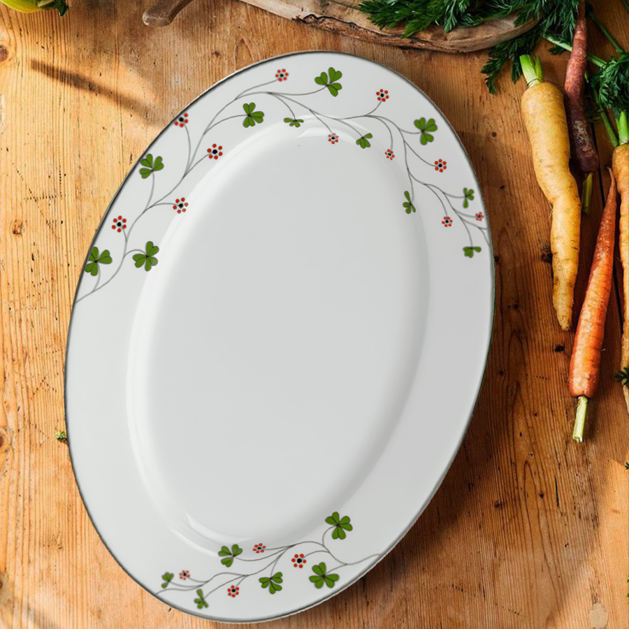 Dĩa oval 32 cm - Jasmine - Hoa May Mắn