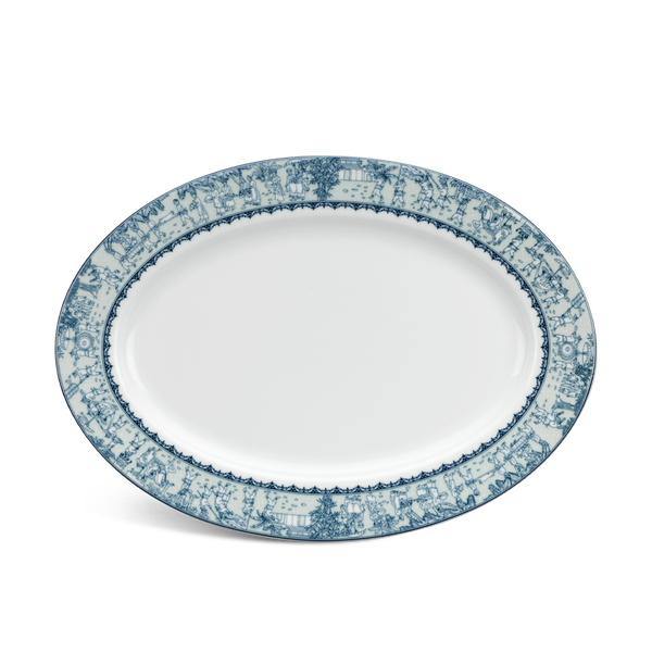 Dĩa Oval 32cm - Jasmine - Vinh Quy Nhạt