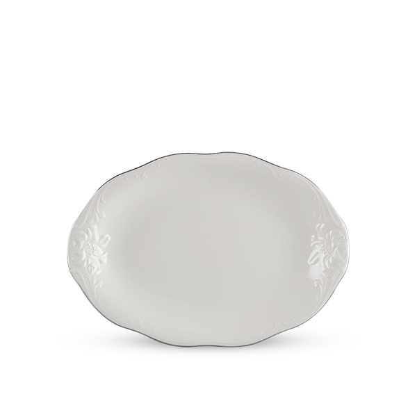 Dĩa oval 28cm - Đài Các IFP - Chỉ Bạch Kim