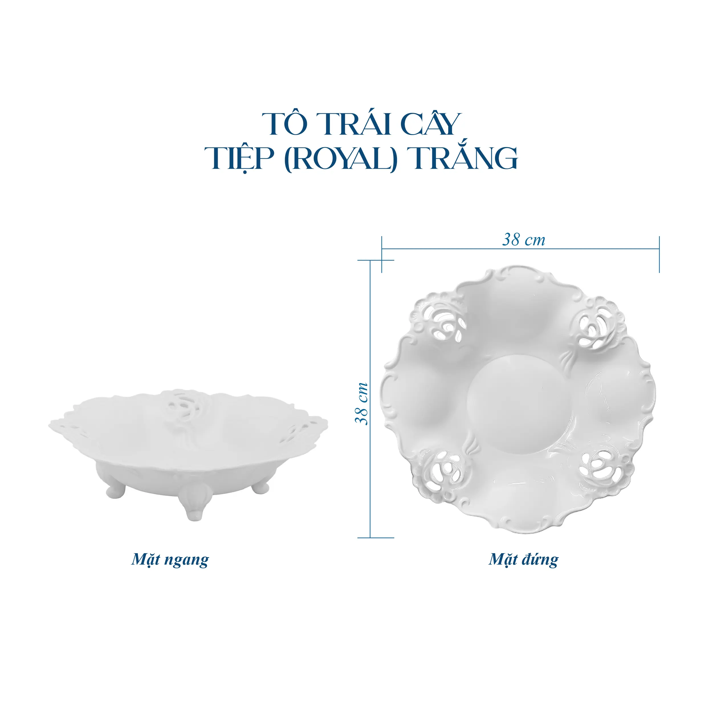 Tô trái cây - Tiệp - Trắng