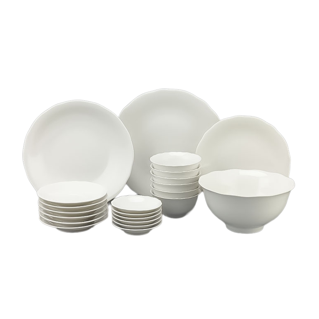 Bộ đồ ăn 22 sản phẩm - Mẫu đơn IFP - Trắng Ngà
