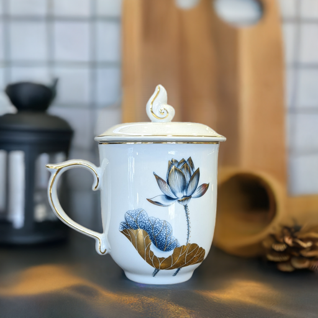 Ca trà 0.30 L - Mẫu Đơn - Tịnh Tâm Vàng