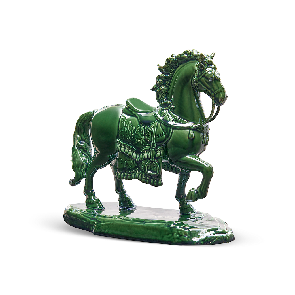 Tượng Bảo Mã 23.9 cm - Tượng - Lưu Ly Xanh