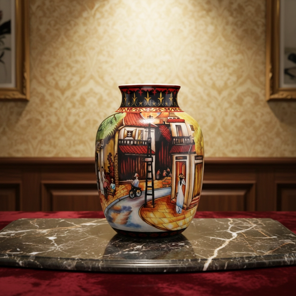 Bình hoa 26 cm - Duyên Quê - Bình Hoa - Trang trí