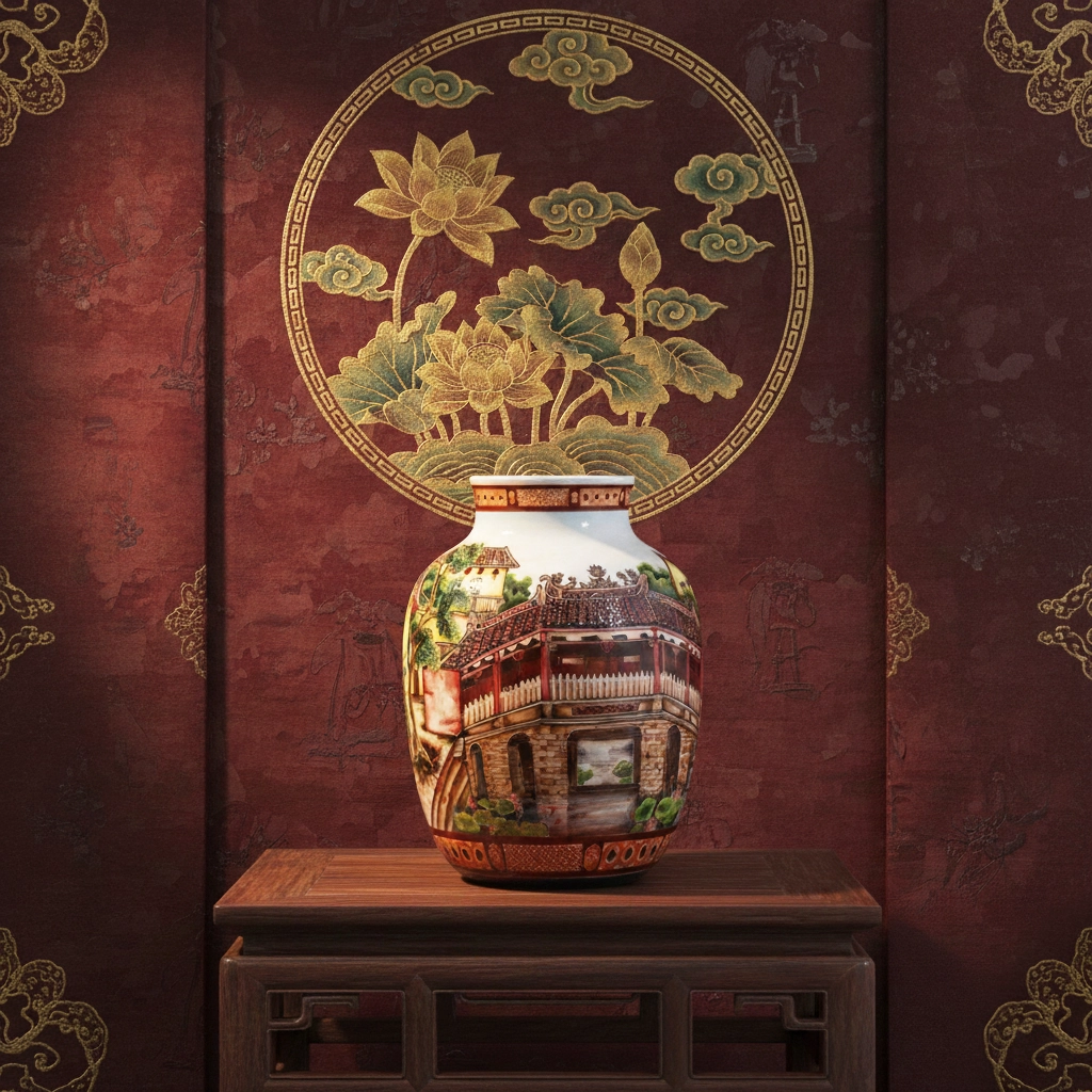 Bình hoa 26 cm - Phong Cảnh - Bình Hoa - Trang trí