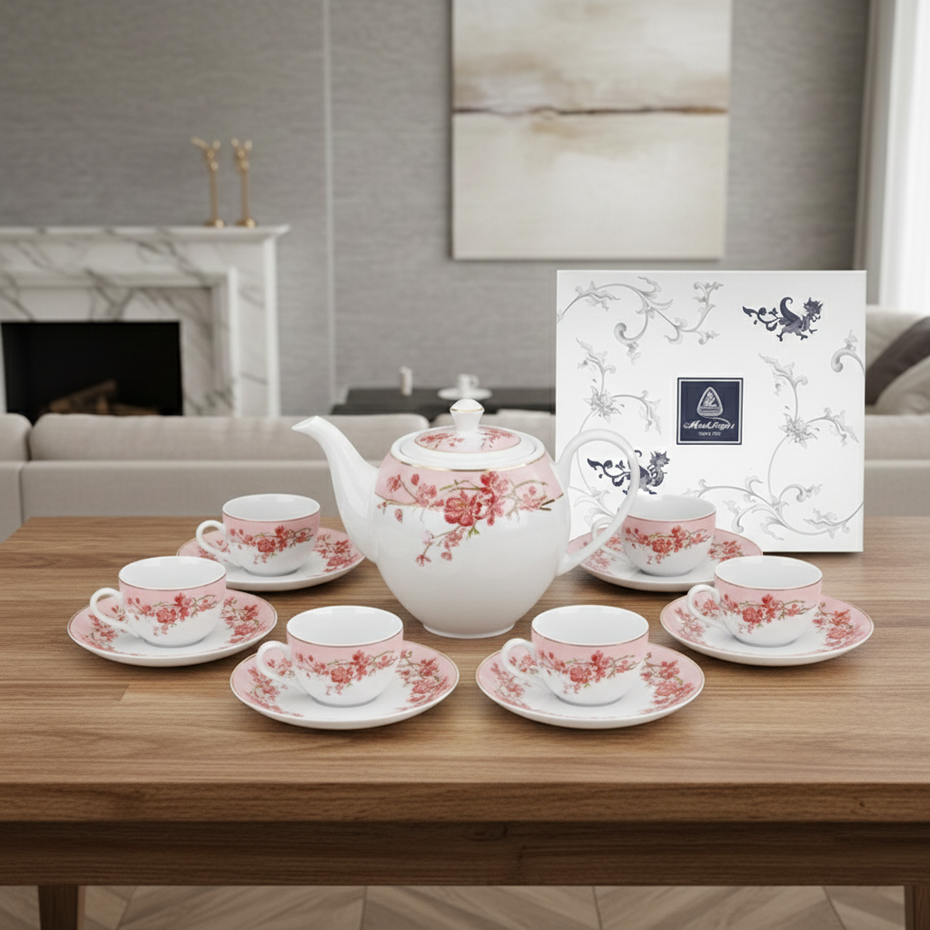 Bộ trà 0.8 L - Camellia - Hoa Đào