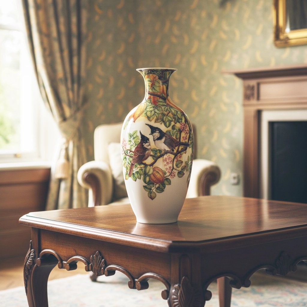 Bình hoa 42 cm - Chim và Khế - Bình Hoa - Vẽ tay