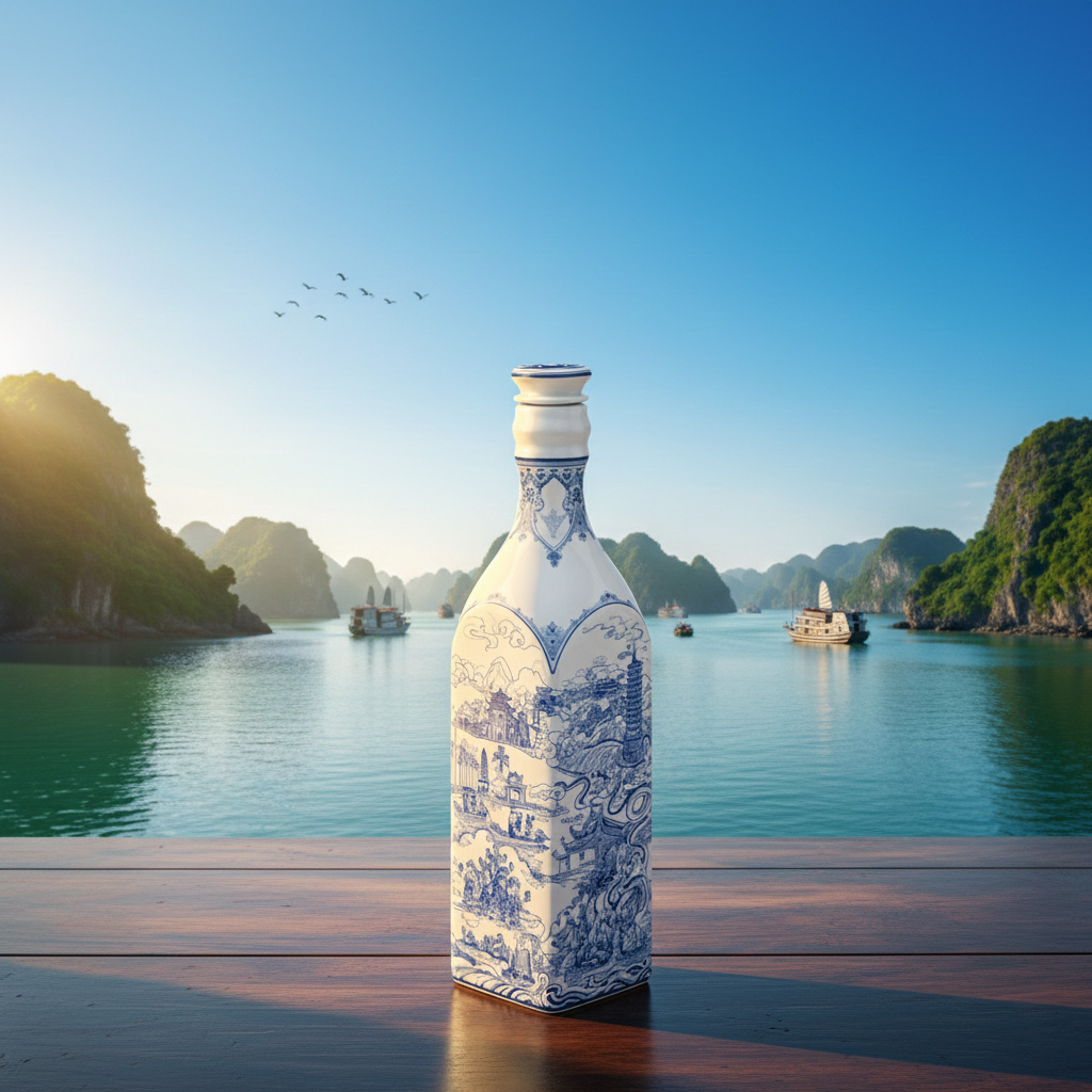 CHAI SỨ DƯỠNG SINH VUÔNG 1.0 L + NẮP (K1) NAM QUỐC (8 PHIÊN BẢN)