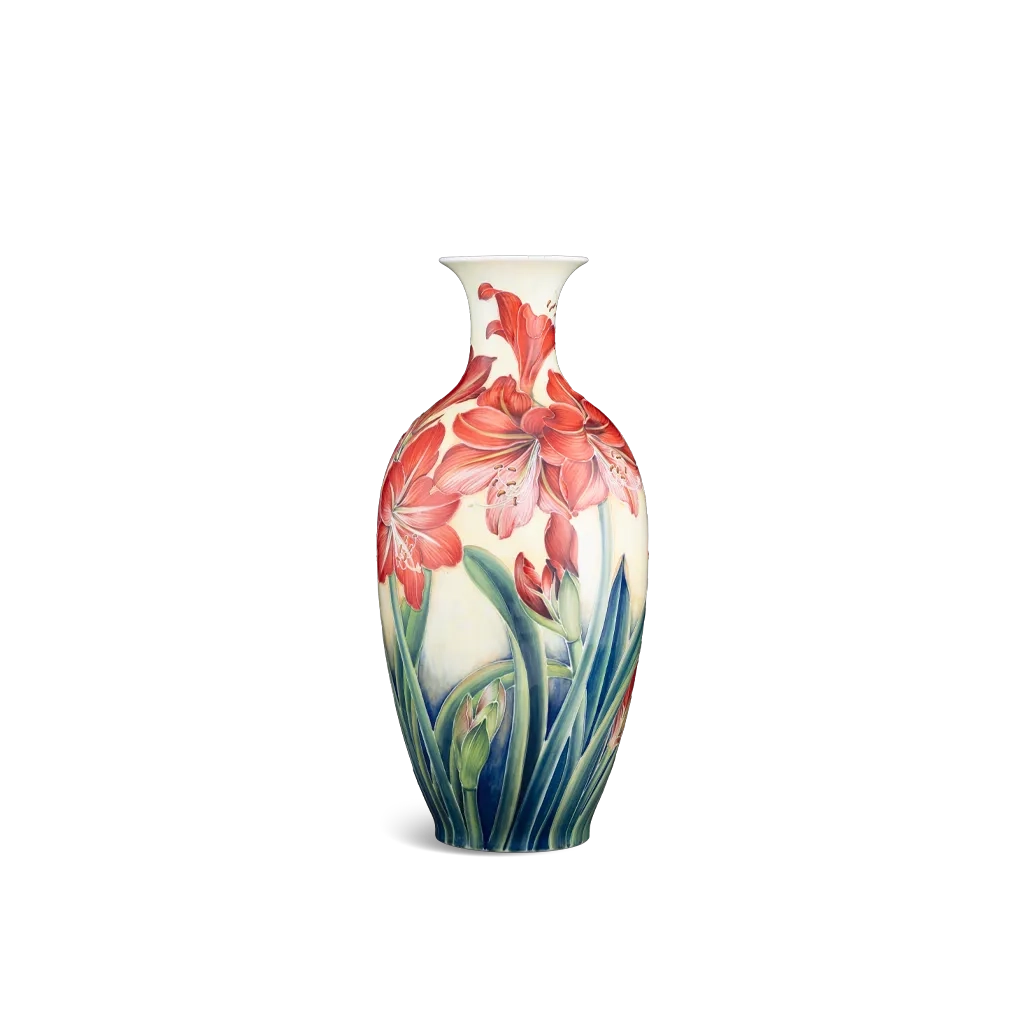 Bình hoa 42 cm - Huệ Đỏ - Bình Hoa - Vẽ Tay