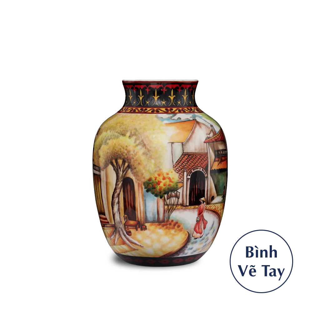 Bình hoa 26 cm - Duyên Quê - Bình Hoa - Trang trí