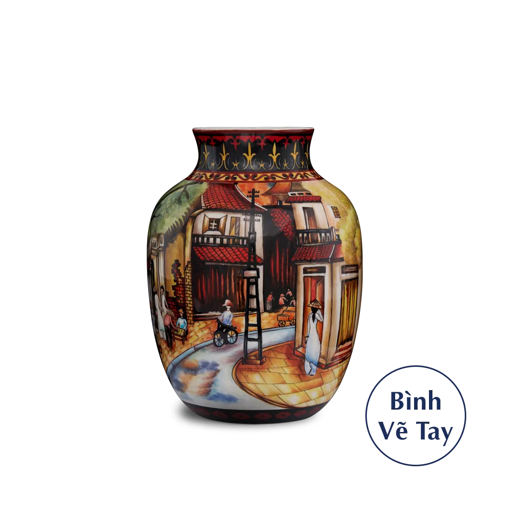 Bình hoa 26 cm - Duyên Quê - Bình Hoa - Trang trí