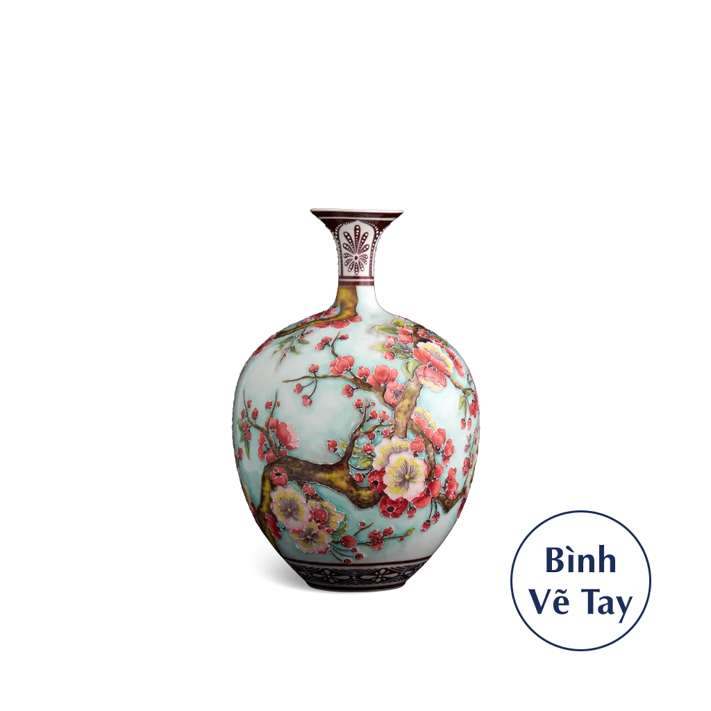 Bình hoa 30 cm - Hoa Đào - Bình Hoa - Trang trí