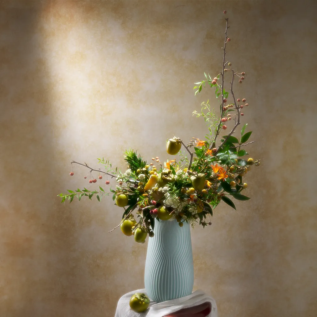 Bình hoa Zen 30 cm (KN-K1) - Bình hoa - Men Ngọc Sương Mờ (vàng)