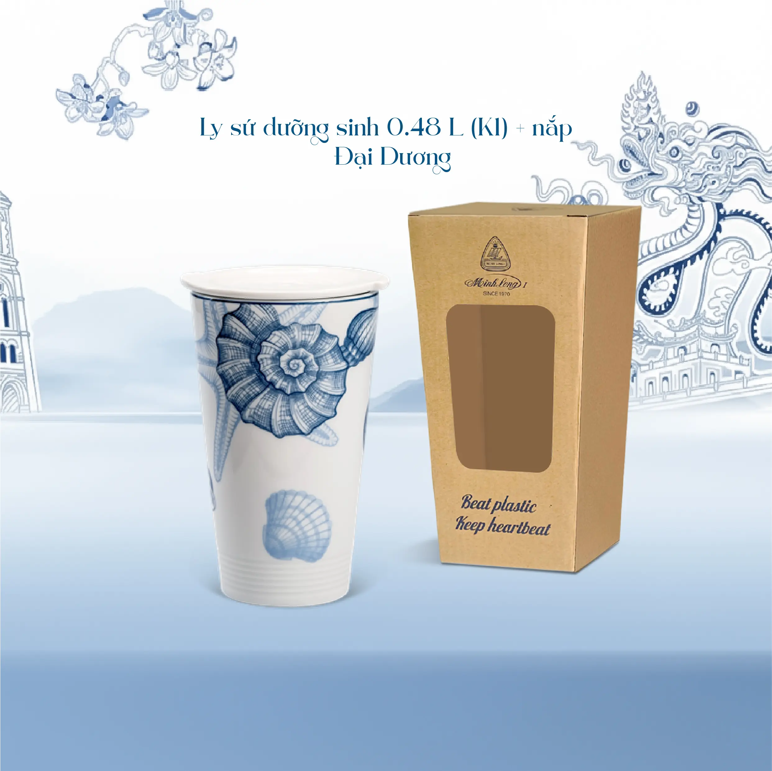 Ly sứ dưỡng sinh 0.48 L (K1) - Đại Dương