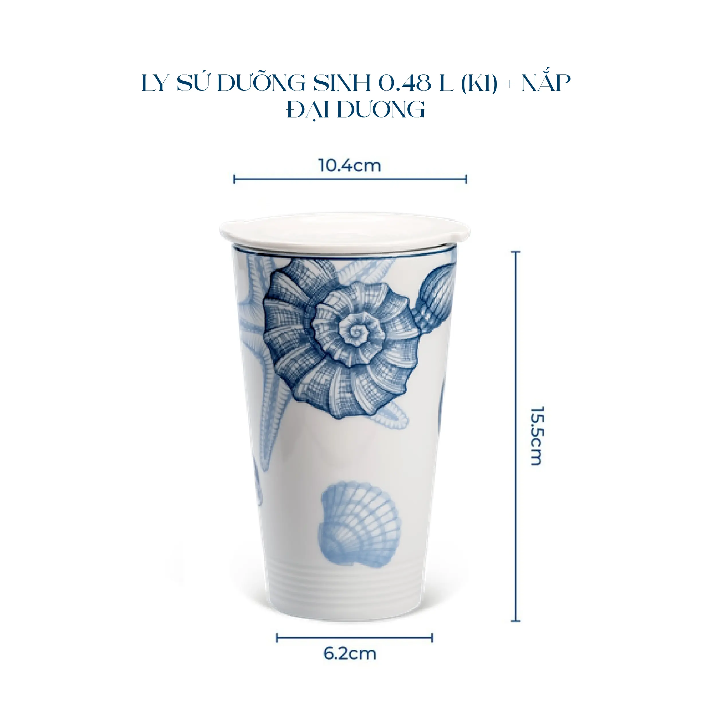 Ly sứ dưỡng sinh 0.48 L (K1) - Đại Dương