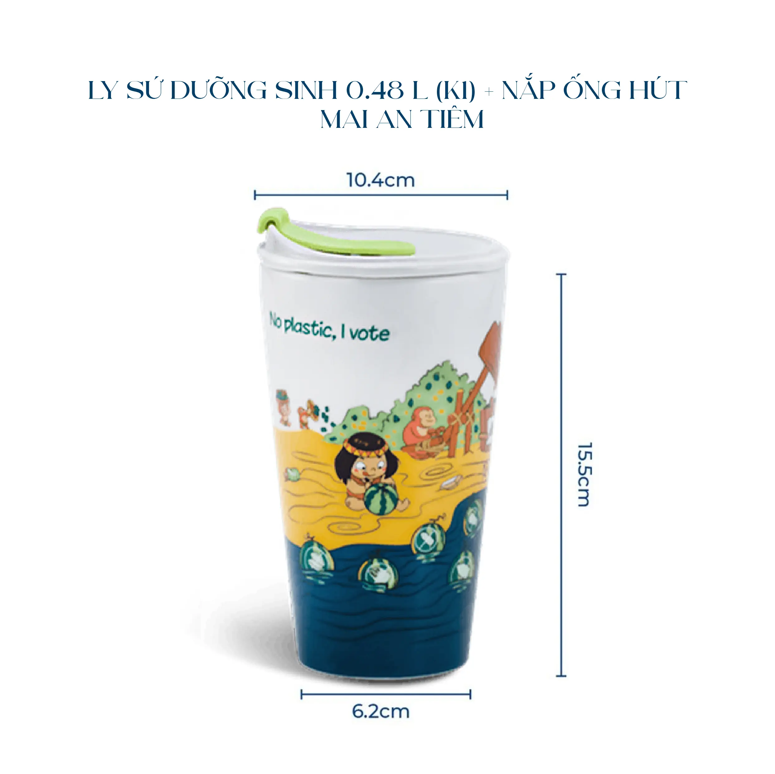Ly sứ dưỡng sinh 0.48 L (K1) - Mai An Tiêm
