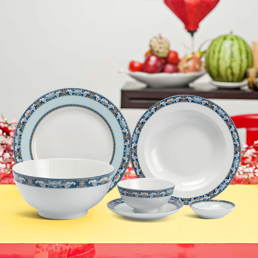 Bộ đồ ăn 22 sản phẩm - Jasmine - Phước Lộc Thọ