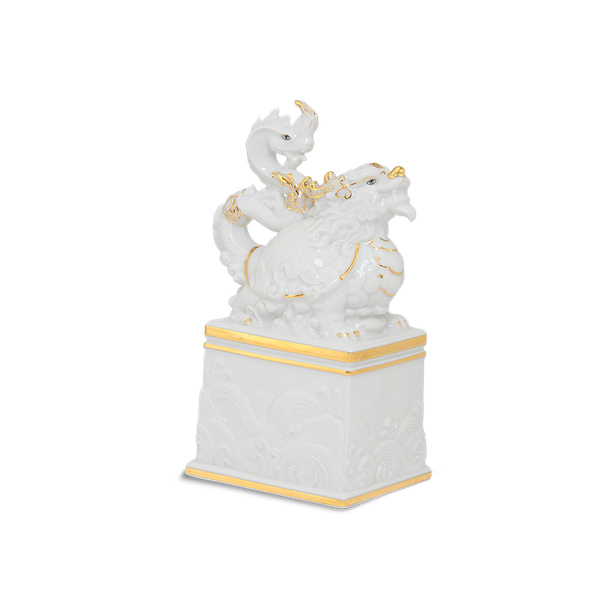 Tượng Rắn Bảo Hợp Thái Hòa 17 cm - Trắng