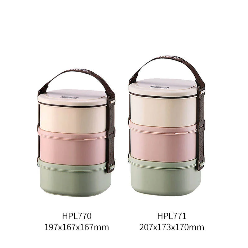 Bộ Hộp Cơm 3 Tầng Bằng Nhựa Size S (136x126x180Mm) - Locknlock - HPL770