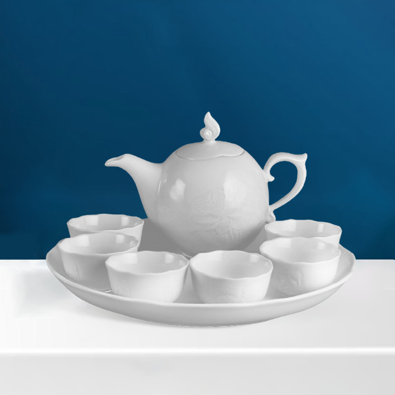 Bộ trà 0.3 L - Sen - Trắng