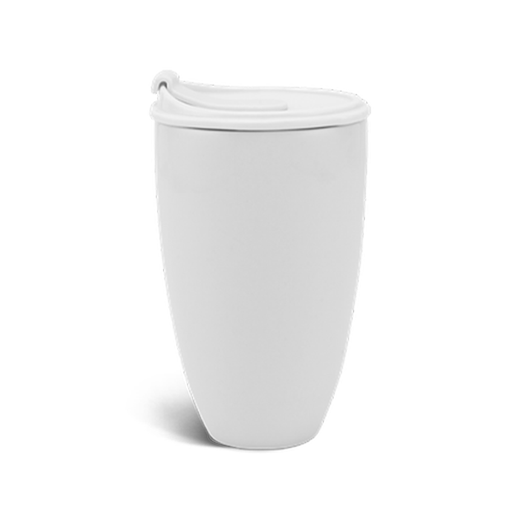 Ly sứ dưỡng sinh 0.48 L (K3) + nắp ống hút - Dưỡng Sinh - Trắng