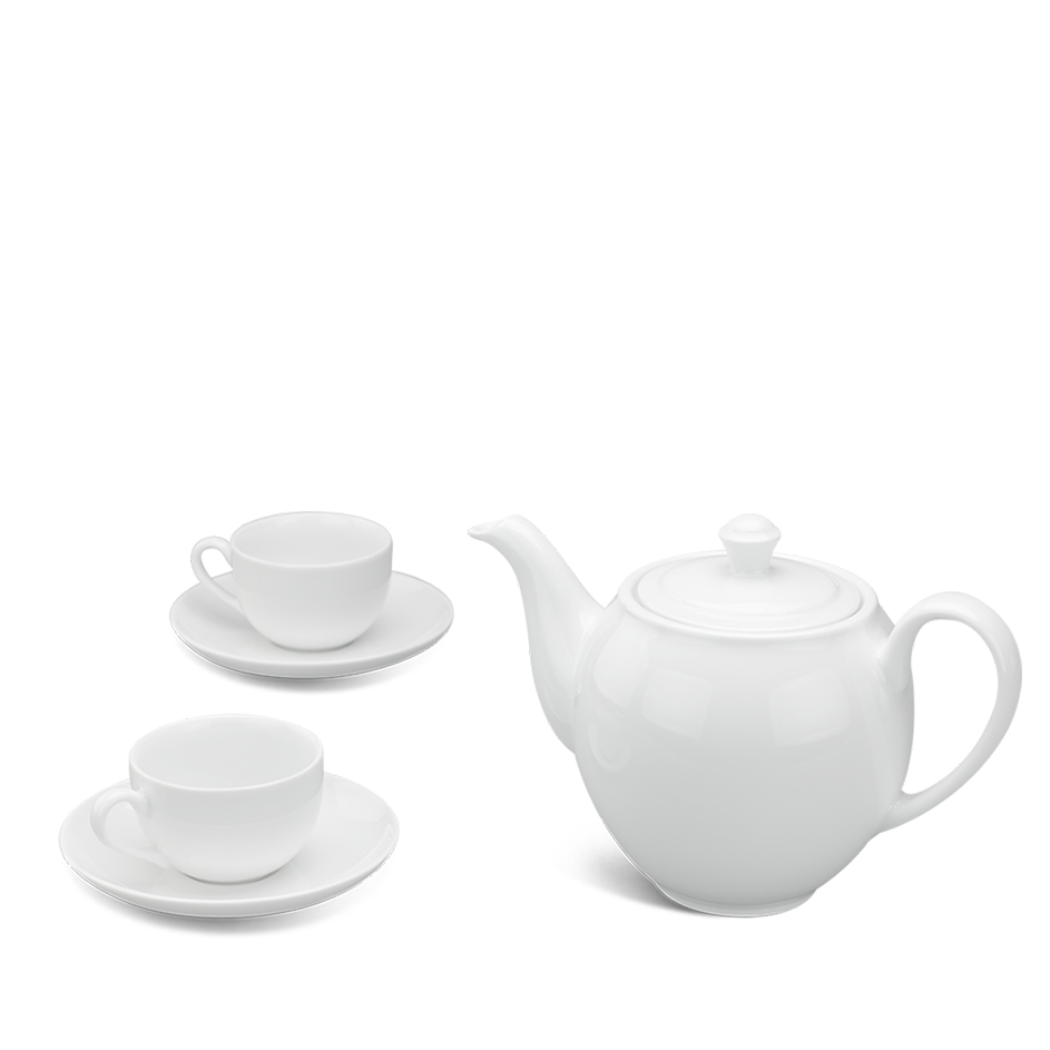 Bộ trà 0.8 L - Camellia - Trắng