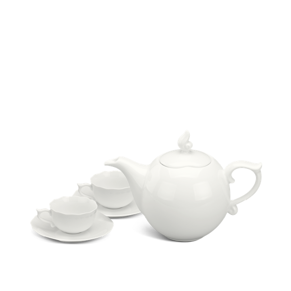 Bộ trà 0.7L - Mẫu đơn IFP - Trắng Ngà