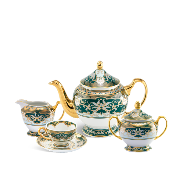 Bộ trà 1.3 L - Hoàng cung - Sen Ngọc Bích