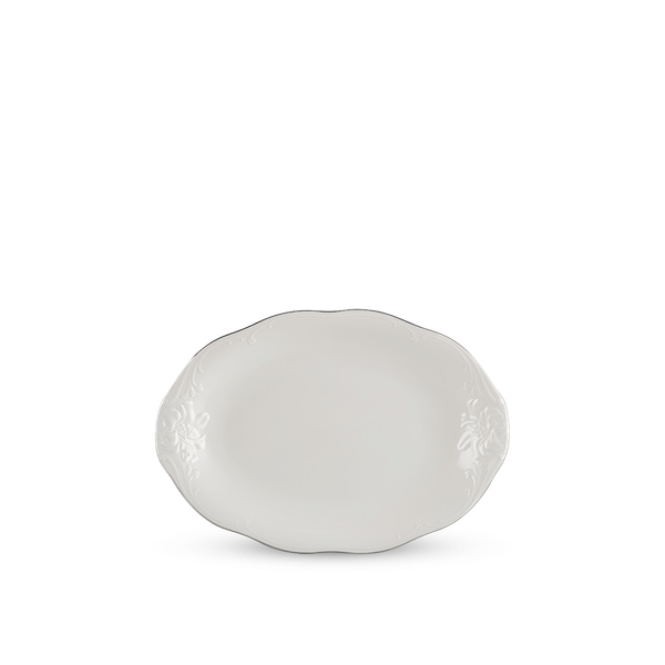 Dĩa Oval 25 cm - Đài Các IFP - Chỉ Bạch Kim