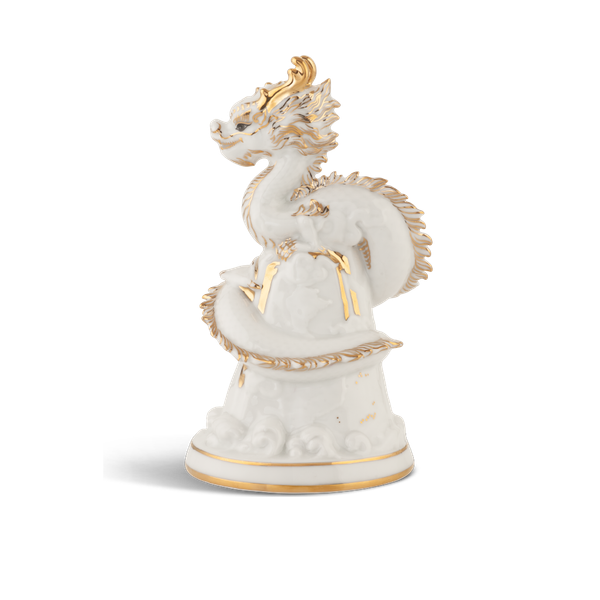 Tượng rồng Long Phù Đại Khánh 13.5 cm - Màu Trắng
