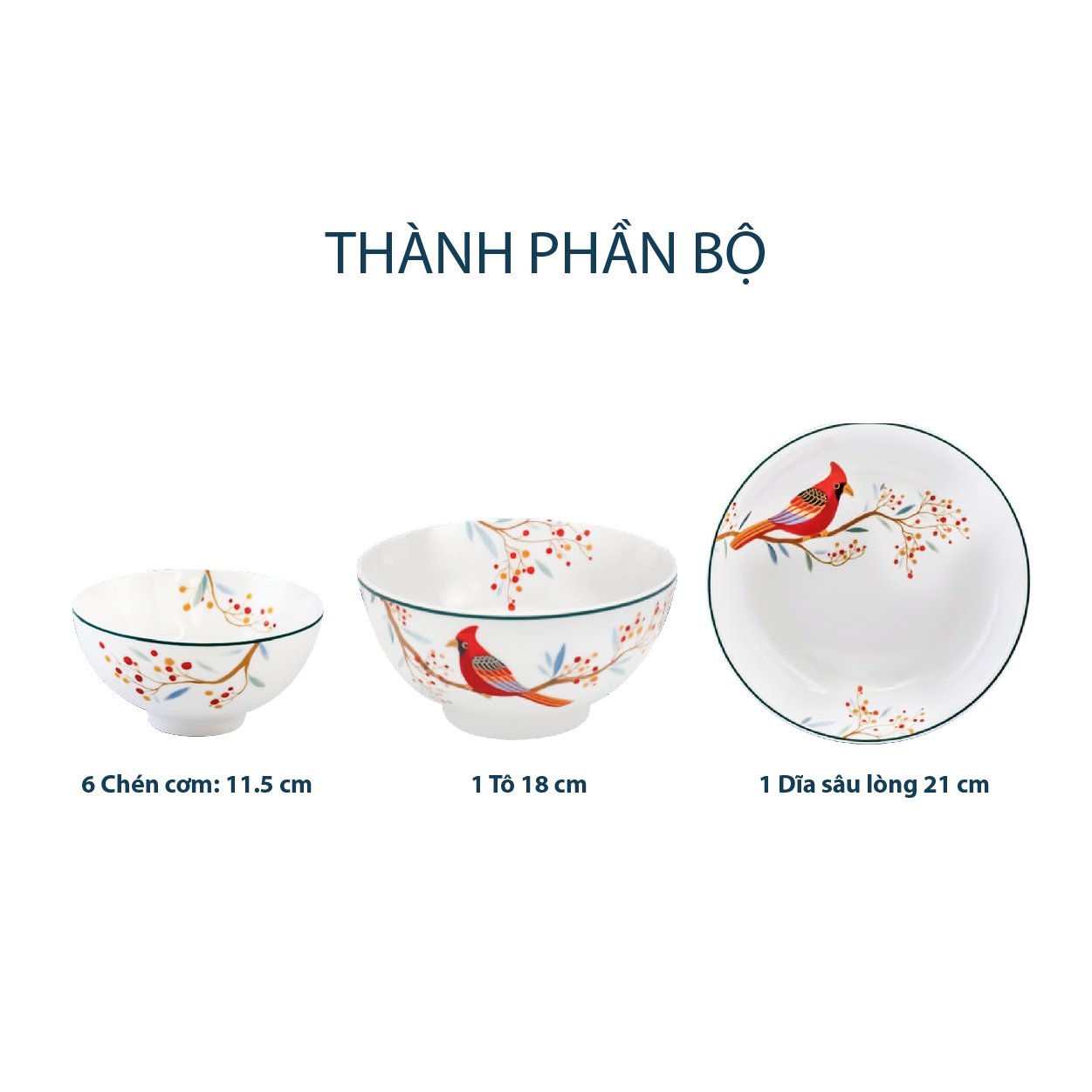 Bộ đồ ăn 08 sản phẩm - Jasmine - Quả đầu mùa